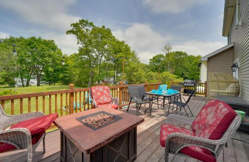 Long Pond House | 1 Mi to Lakes Family Pocono Home with Fire Pits!