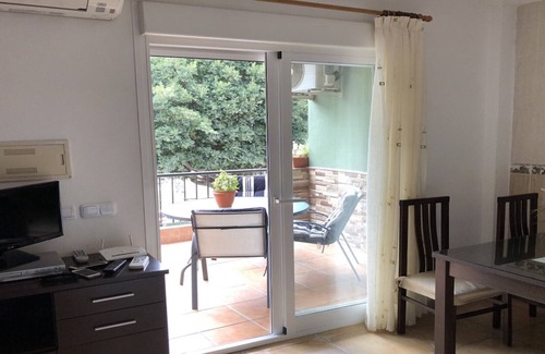 Playas del Palo Apartment | 1st floor apartment, on the 1st line of promenade with sea views. Wifi, a /a