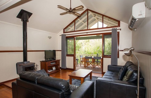 Margaret River Ski Chalet | 2 Bedroom Chalet offers 2 separate bedrooms with a large living/dining area and balcony.