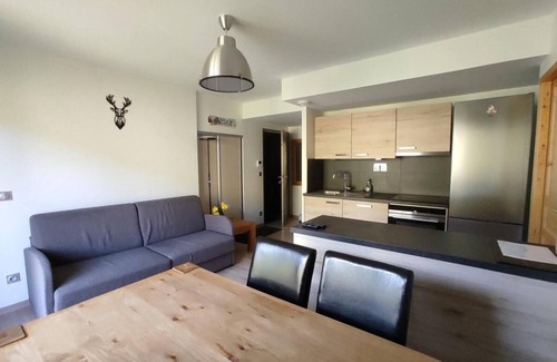Les Claux Apartment | 200m from shops, 1st floor, swimming pool, balcony, parking, tv, ski locker, 50m², Vars