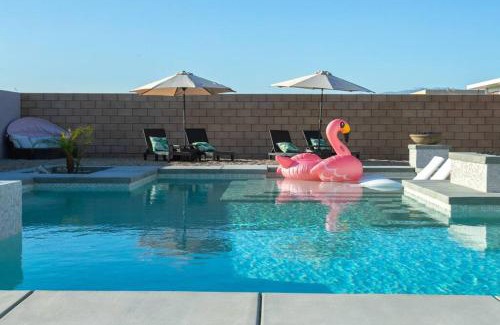 Desert Hot Springs Villa | 4BR Desert Paradise Saltwater Pool/Spa & View