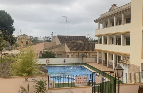 Roda Apartment | 6 bed apartment 600 m from Roda Golf course with a roof terrace and Pool