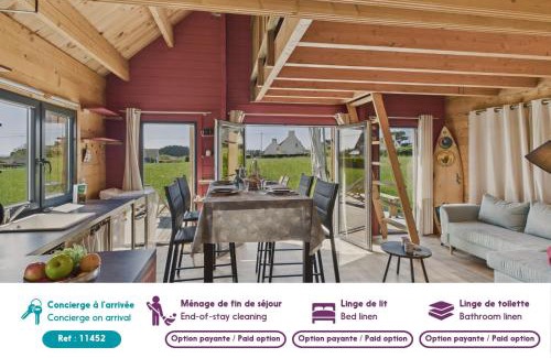 Penmarch Ski Chalet | 650m plage du Ster, chalet - terrasse pour 4