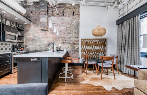 Downtown Asheville Apartment | 80 LEX 204 Industrial Chic Free Parking