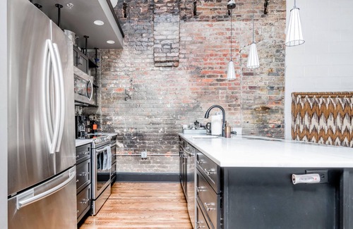 Downtown Asheville Apartment | 80 LEX 204 Industrial Chic Free Parking