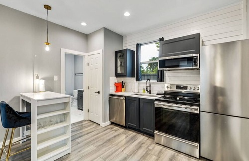 Oak Cliff House | ADU Washer and Dryer Kitchen Walk Bishop Arts