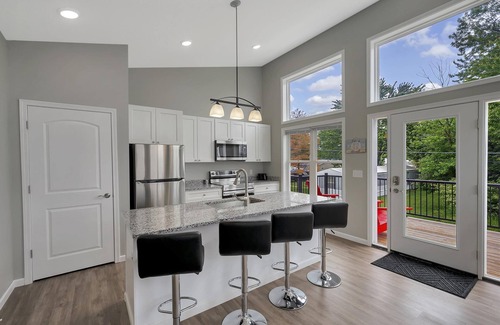 Lakeview Condo | Amazing open water views of Indian Lake with a big deck and open floorplan