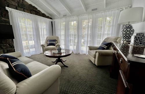 Red Hill Cottage | An elegant bluestone cottage located on the grounds of the Red Hill Peony Estate