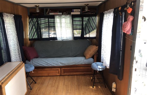 Myrtle Beach RV Rental | Antique 1958 Spartan Camper Trailer, Ocean Lakes Cmpgrnd, I-33.