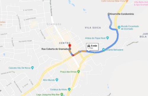 Vila Suica Apartment | Ap Gramado Knorrville - 2 dorm com lareira, calefação e sacada