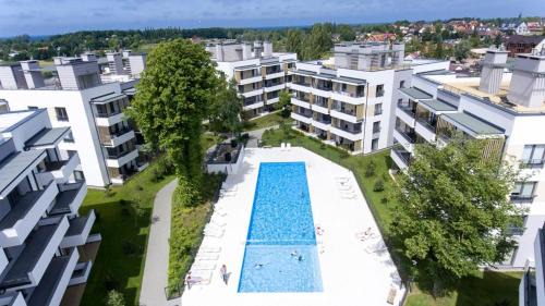 Sianozety Apartment | Apartament Blue Sky nad morzem w Rezydencji Ustronie Morskie - BASEN!