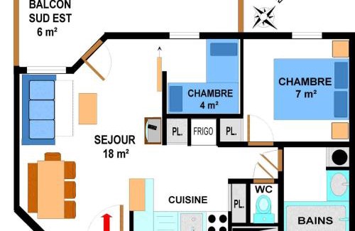 Val Cenis Apartment | Appartement spacieux pour 6 à Lanslevillard, au pied des pistes avec balcon et parking - FR-1-508-46