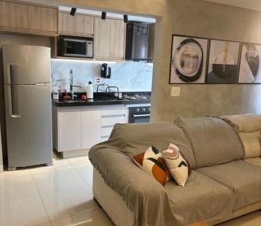 Sao Vicente Apartment | Apto aconchegante vista mar , tv, wifi e ar - Praia São Vicente