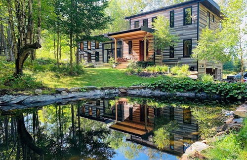East Burke House | Architectural Gem country home with pickleball court.