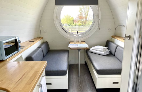 Brightlingsea Cabin | Armadilla 1 at Lee Wick Farm - cozy glamping for 2 adults with optional hot tub