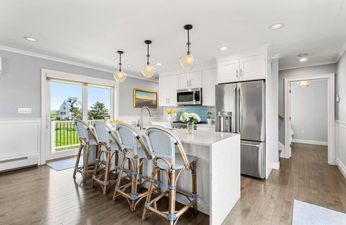Newbury House | Artist's Perch: Expansive Marsh and Ocean Views, Luxury Home, Two Decks