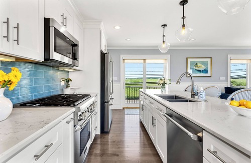 Newbury House | Artist's Perch: Expansive Marsh and Ocean Views, Luxury Home, Two Decks