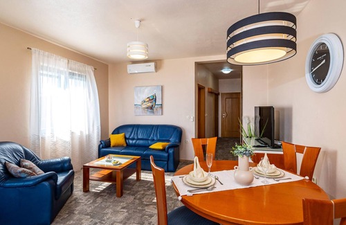 Preko Apartment | Attractive apartment with shared pool and sea view for a great vacation.