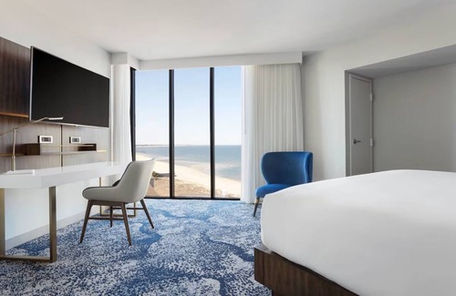 Northeast Virginia Beach Hotel | Bayview Escape! Family Suite Steps to Private Beach, Pool, Gym, & Onsite Dining!