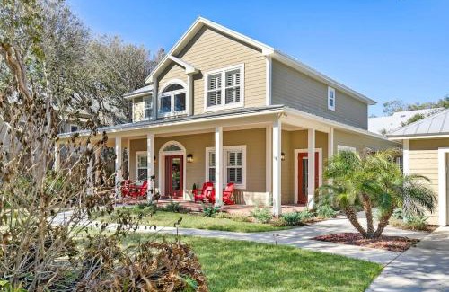 Vilano Beach House | Beach Home w Pool Golf Cart Game Room Dogs Ok