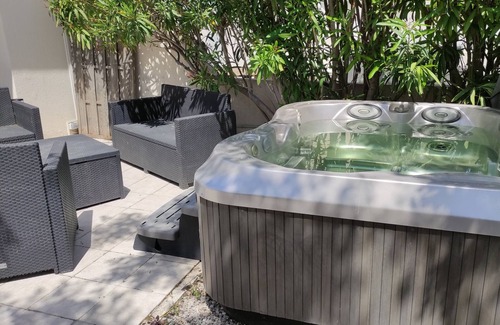 Naturist Village Apartment | Beachfront Apartment: Terrace, Garden, Jacuzzi, Garage, Sleeps 4