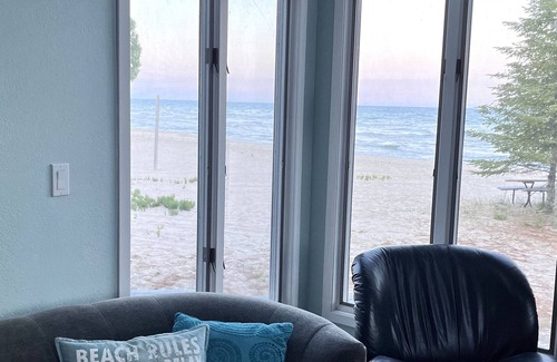 Harrisville House | Beachfront Home on Lake Huron, clean sandy beach. Fall for the changing colors!