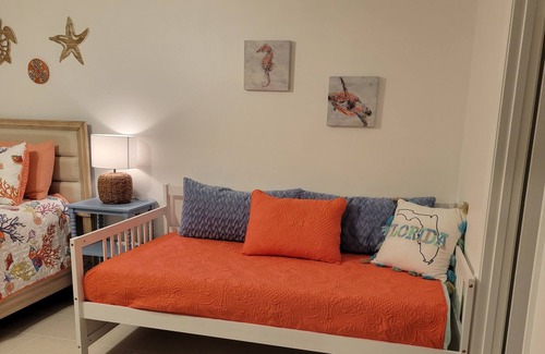 Sea Dunes Condo | Beachside Getaway*Sea Woods New Smyrna Beach* Directly across street from beach!