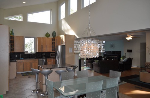 Riverside House | Beautiful Beach Front Luxury Home on Lake Michigan, Private Beach, Pool, Hot Tub