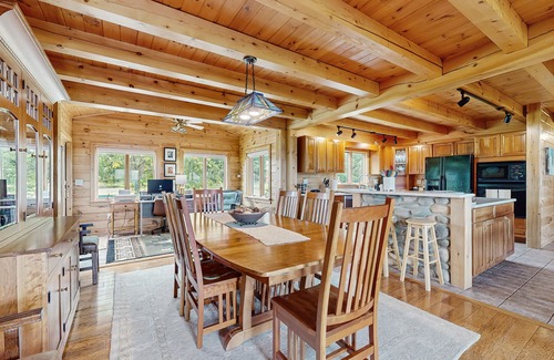 Dundee House | Beautiful lake view home with decks, grill, soaking tub & fireplace