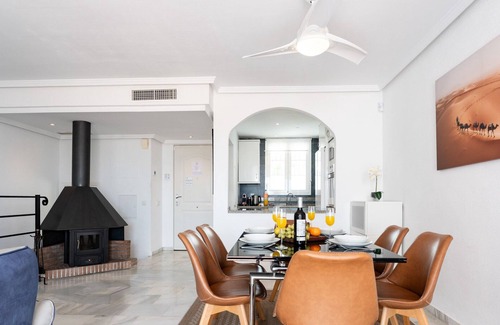 Torrequebrada Ski Chalet | Beautiful views family townhouse steps from the BEACH