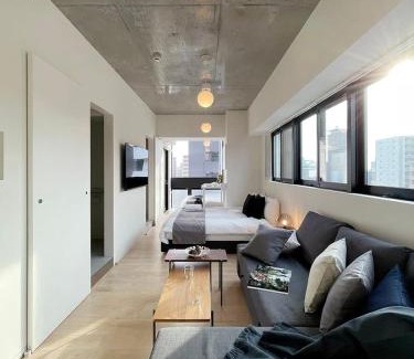 Hiroshima City Centre Apartment | bHOTEL Nekoyard - Studio with Security, Near Peace Park & Downtown