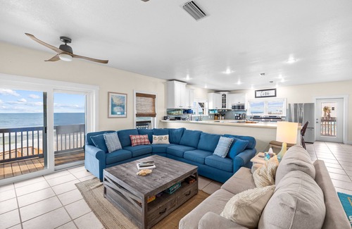 Port St. Joe House | Big Blue Heaven: Family Retreat! Beachfront with Swim Spa and Slide, Sleeps 27!