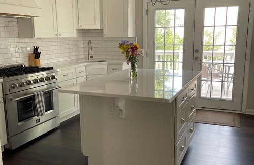 Croatan Beach House | Big Kitchen, Two Masters, Hot Tub, Short Walk from Croatan Beach