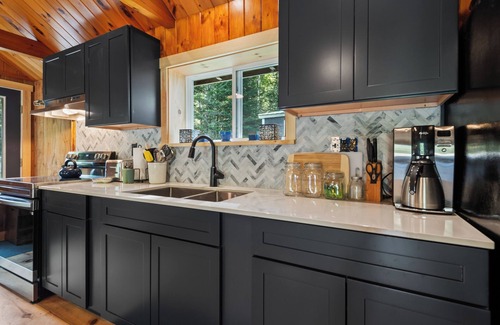 Rangeley House | Birchwoods | Comfortable living in a private, natural setting | dog friendly