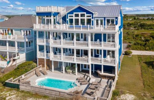 Ocean Sound Village House | Blue Haven | Oceanfront| Pool | Hot Tub | North Topsail Beach | Luxury Vacation Rental