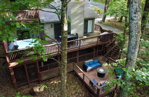 Nellysford Cabin | Blue Ridge Bliss 9BR/6BA: 2 Homes Across the Street from each other! Sleeps 24