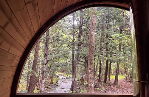 Bryant Pond House | Blue Yodel: Comfortable spot on 36 acres with brookside wood-burning sauna