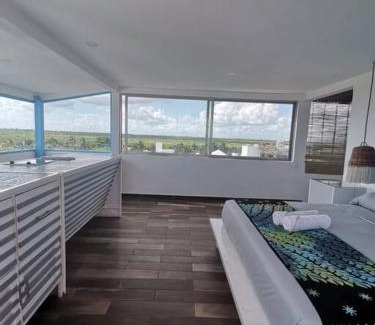 Puerto Morelos Apartment | Bonita habitación con pequeña piscina a aire libre