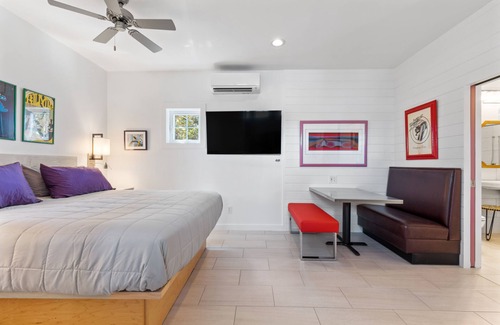 Folly Beach Hotel | Boutique Hotel Folly Room 5: King Deluxe Studio - cozy porch views of the Folly River ADA
