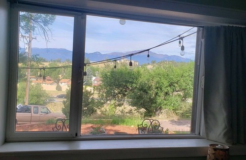 Northeast Colorado Springs House | Cabin's entire, private lower level w/mountain view & cozy, comfortable living.