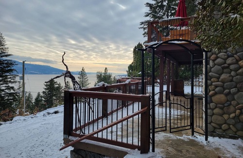 Central Okanagan Apartment | Cabin Suite - Lakeview Walkout-Patio & Firepit
