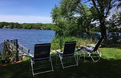 Centerville House | Calming Waterfront Home With Dock on Lake Wequaquet with Beach Pass