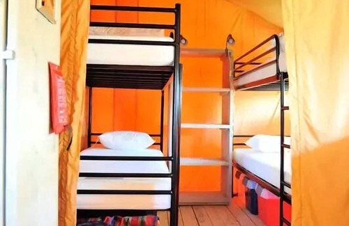 Brissac-Quince RV Rental | Camping de l'Etang* - Unusual Nature Comfort Lodge Tent 3 rooms 5 people Without sanitary facilities