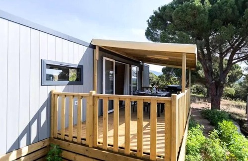 Pianotolli-Caldarello House | Camping le Damier * - Mobil home Big Bahia 33m2 - 2 bedrooms + air conditioning + TV 4 to 6 people - 4 pers. included in the tariff