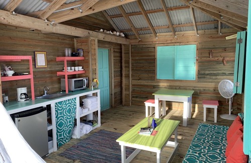 San Pedro Cottage | * Camping over Caribbean Sea at the Dock House *