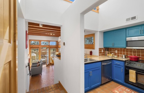 Nambe Pueblo House | Casita del Mirador - Well-Appointed Home w/Kiva Fireplace, Sunset Views, & Pool