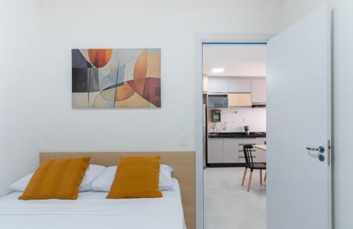 Centro Apartment | Central novo 2 quartos com Ar- Q e F home office