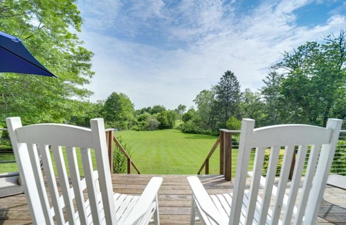 Brevard House | Centrally Located Brevard Home with Deck and Fire Pit!