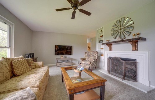 Brevard House | Centrally Located Brevard Home with Deck and Fire Pit!