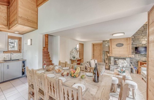Les Brevieres Ski Chalet | Chalet, 200m from shops, view mountain, terrace, balcony, fireplace or stove, tv, ski locker, 108m²